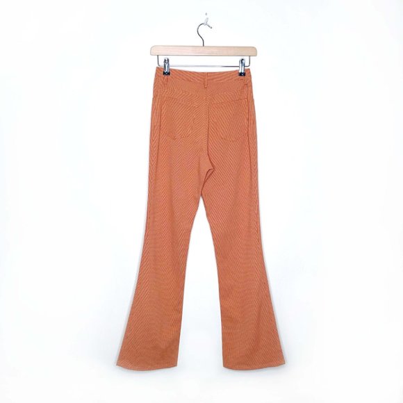 ⚡️SOLD⚡️ vintage 70s bonappétite orange gingham plaid flare pants - size 1 - Picture 3 of 5